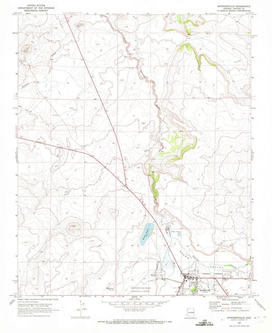 1969 Springerville, AZ - Arizona - USGS Topographic Map
