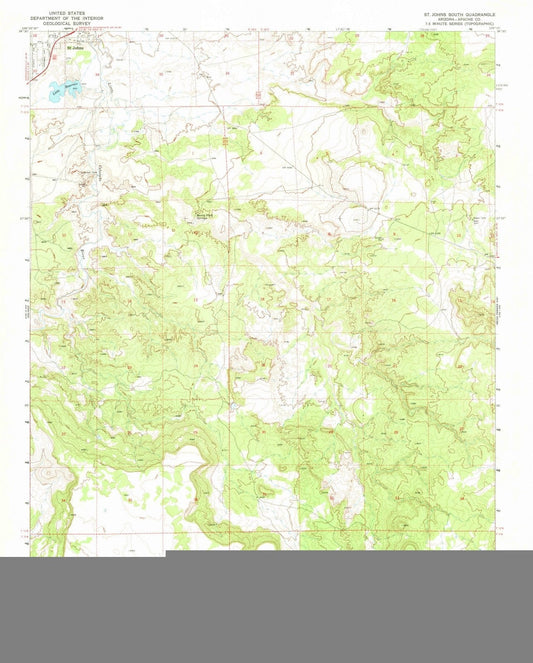 1971 St. Johns South, AZ - Arizona - USGS Topographic Map