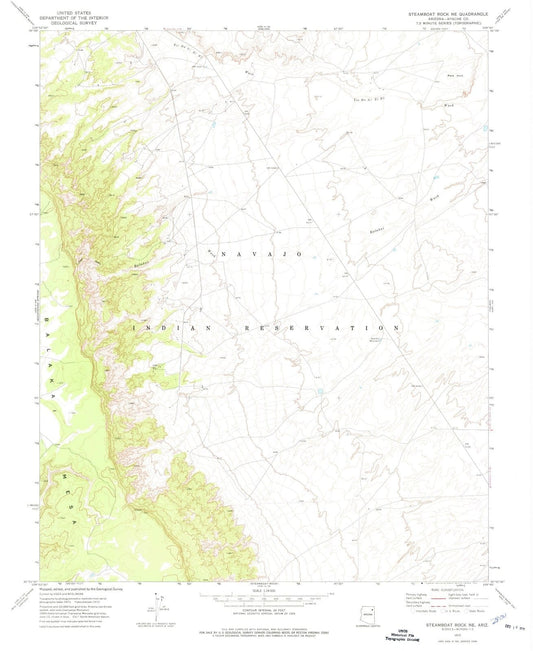 1972 Steamboat Rock, AZ - Arizona - USGS Topographic Map