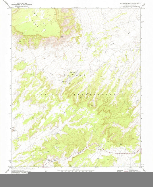 1972 Steamboat Rock, AZ - Arizona - USGS Topographic Map v2