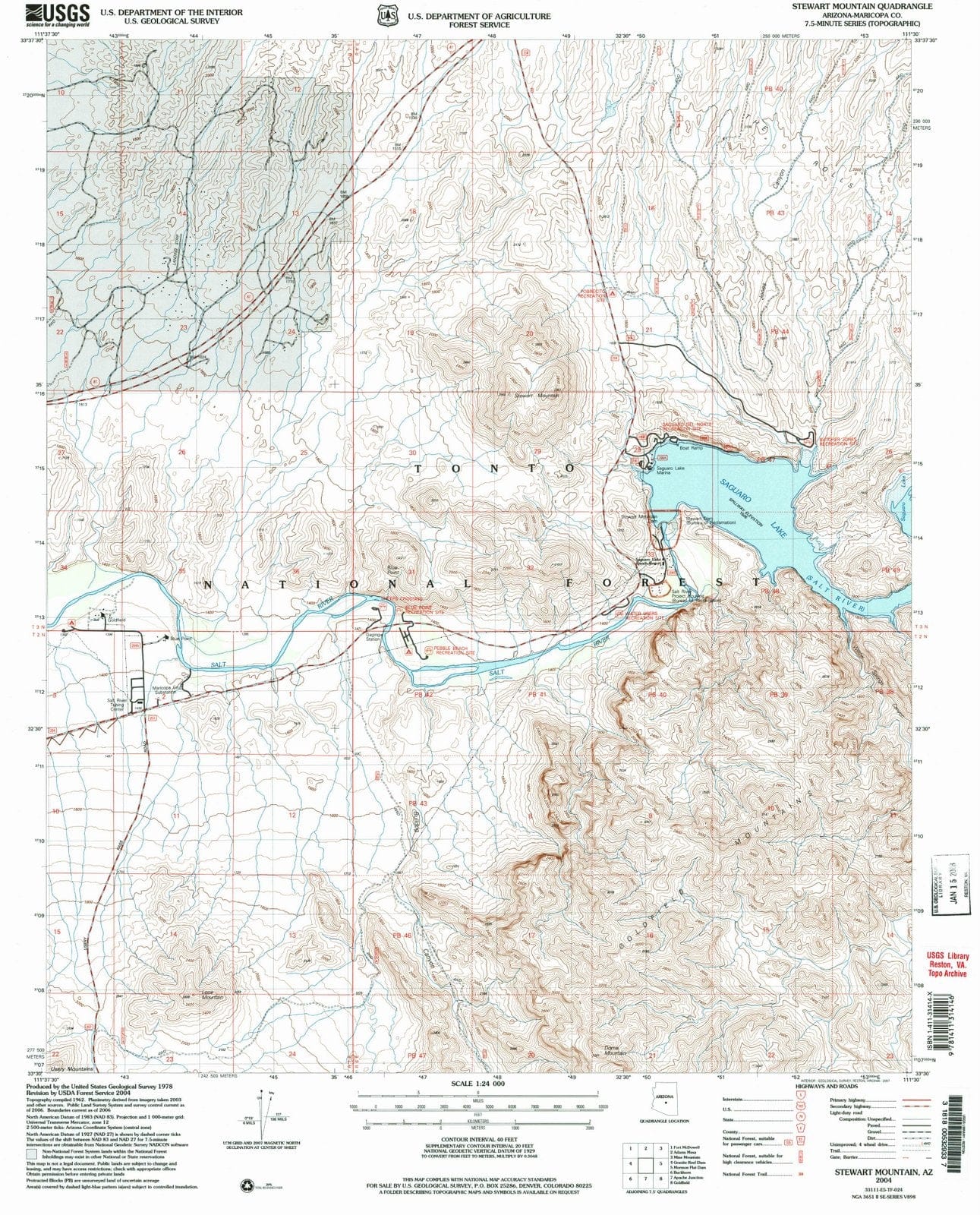 2004 Stewart Mountain, AZ - Arizona - USGS Topographic Map