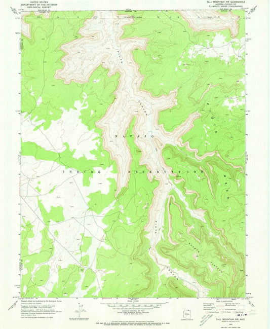 1970 Tall Mountain, AZ - Arizona - USGS Topographic Map