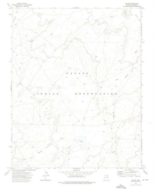 1972 Tolani, AZ - Arizona - USGS Topographic Map