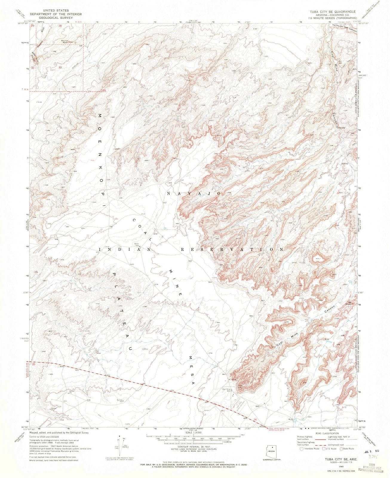 1969 Tuba City, AZ - Arizona - USGS Topographic Map v2