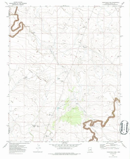 1970 Twentymile Hill, AZ - Arizona - USGS Topographic Map
