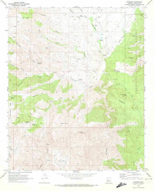1969 Wagoner, AZ - Arizona - USGS Topographic Map