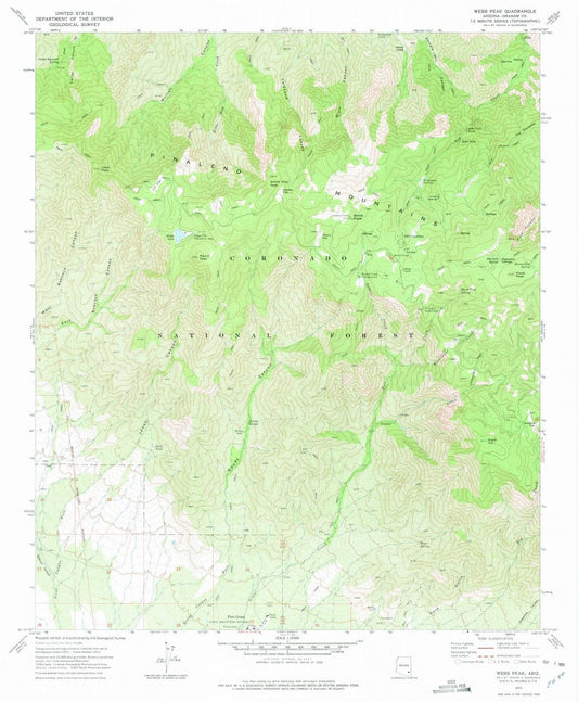 1972 Webb Peak, AZ - Arizona - USGS Topographic Map
