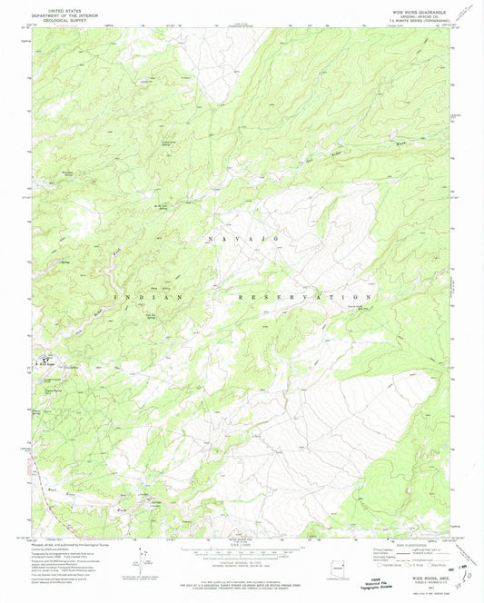 1971 Wide Ruins, AZ - Arizona - USGS Topographic Map v2