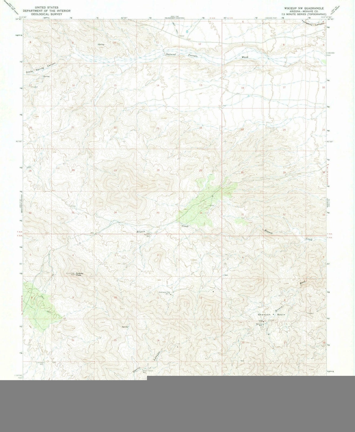 1967 Wikieup, AZ - Arizona - USGS Topographic Map