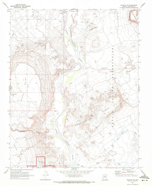 1969 Wupatki, AZ - Arizona - USGS Topographic Map