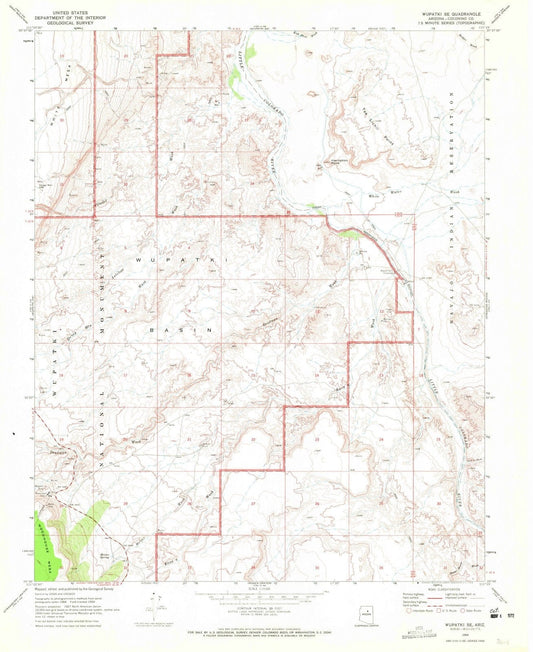 1969 Wupatki, AZ - Arizona - USGS Topographic Map v2