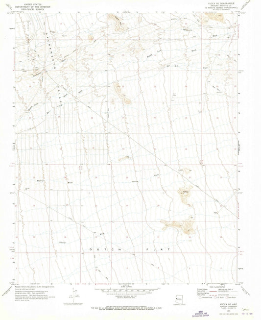 1970 Yucca, AZ - Arizona - USGS Topographic Map v3