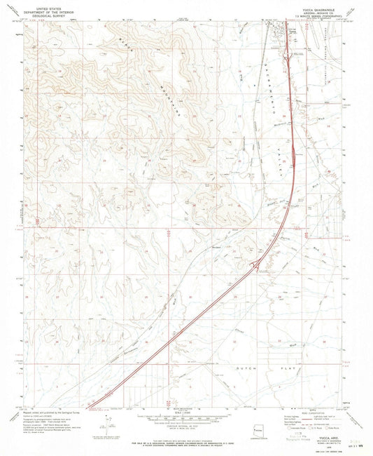 1970 Yucca, AZ - Arizona - USGS Topographic Map v4