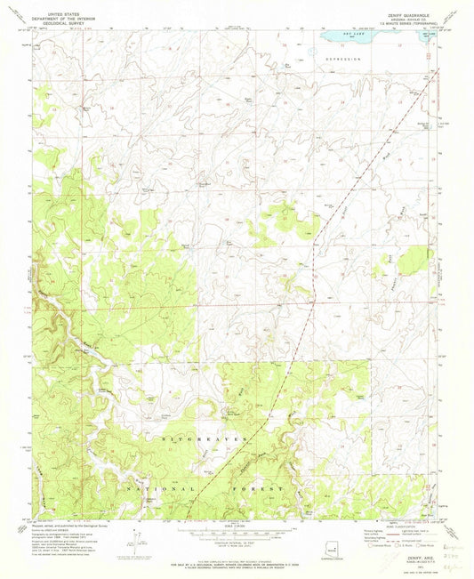 1971 Zeniff, AZ - Arizona - USGS Topographic Map