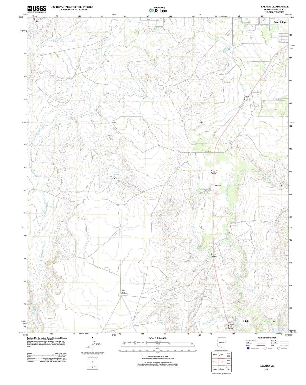 2011 Salado, AZ - Arizona - USGS Topographic Map