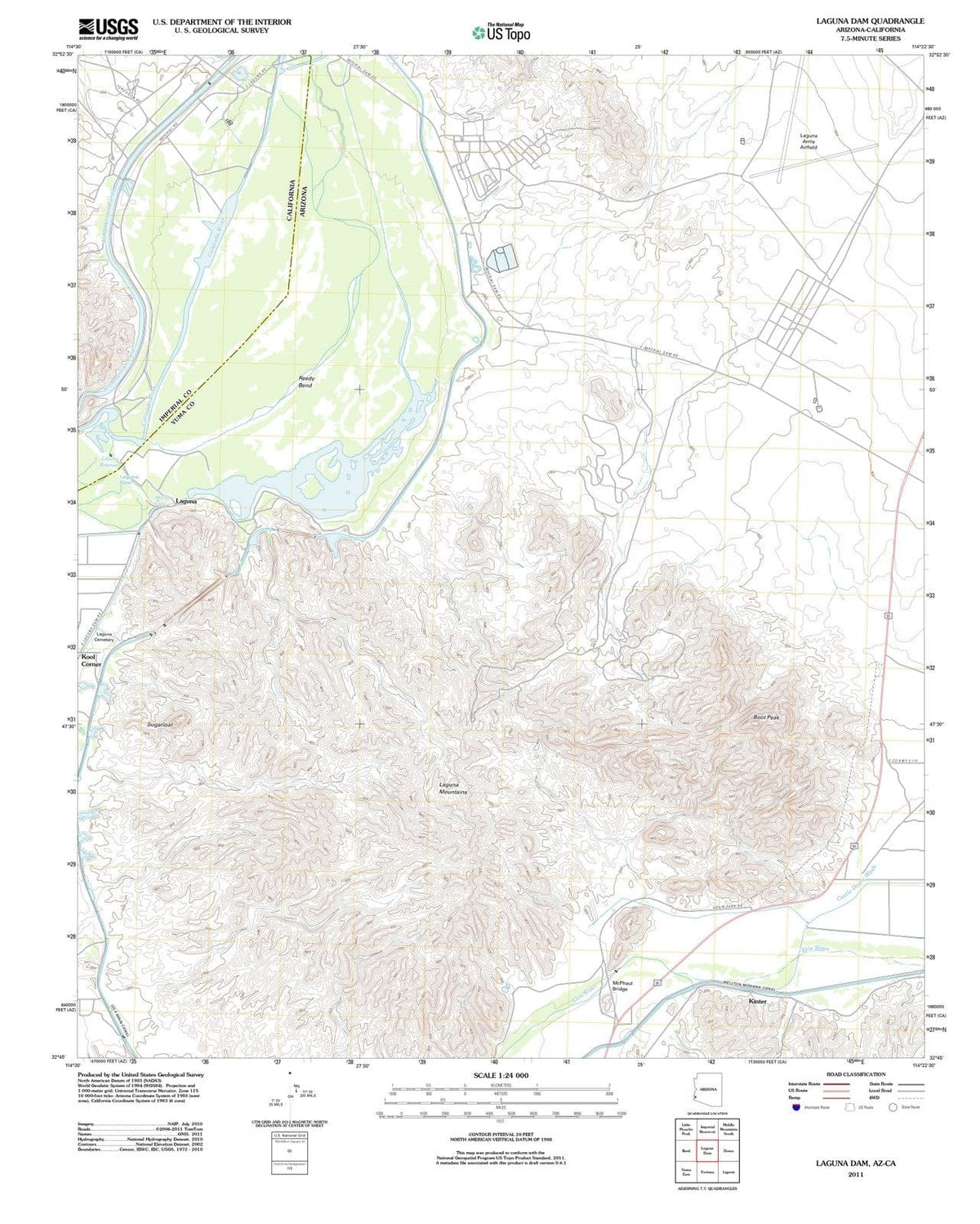 2011 Lagunaam, AZ - Arizona - USGS Topographic Map