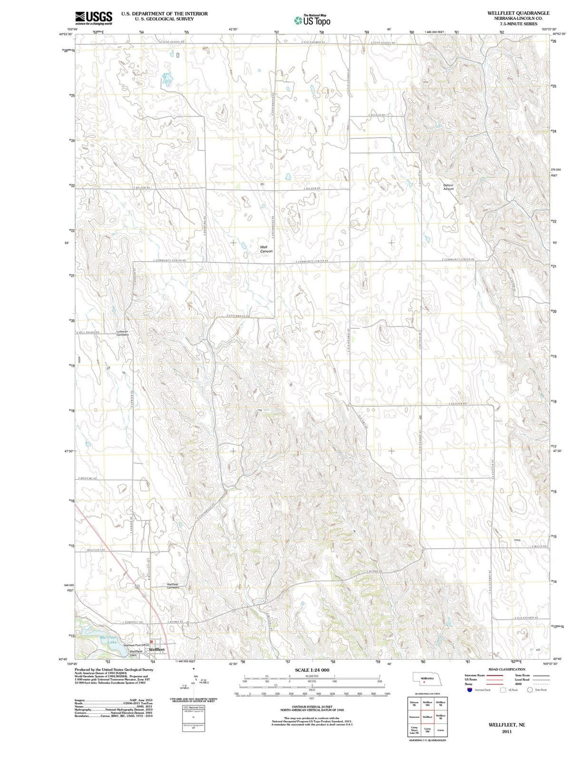 2011 Wellfleet, NE - Nebraska - USGS Topographic Map v4