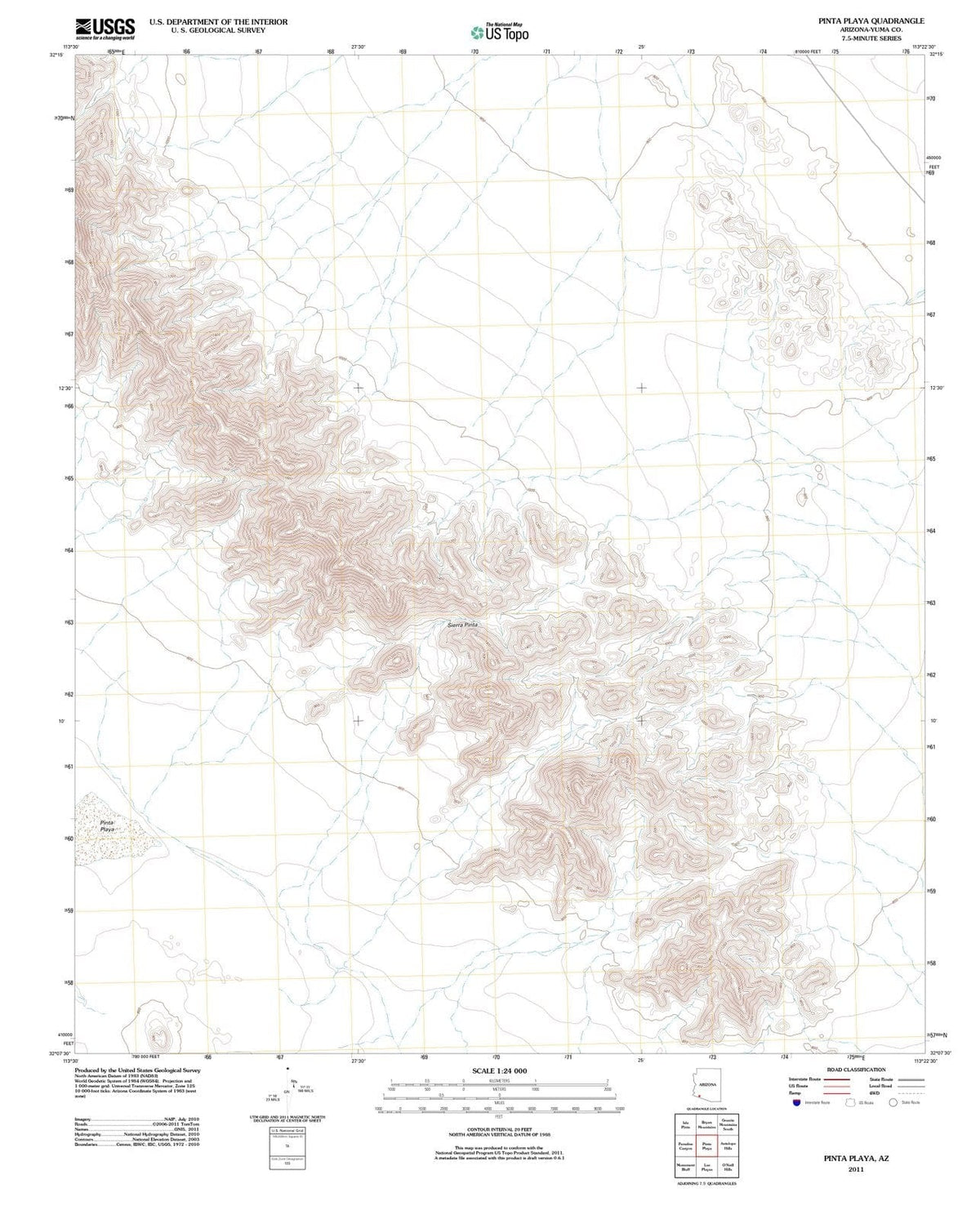 2011 Pinta Playa, AZ - Arizona - USGS Topographic Map