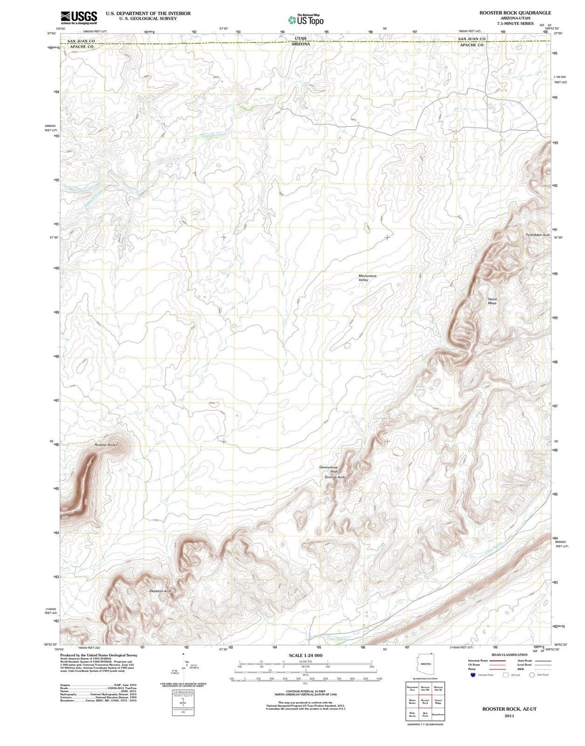 2011 Rooster Rock, AZ - Arizona - USGS Topographic Map