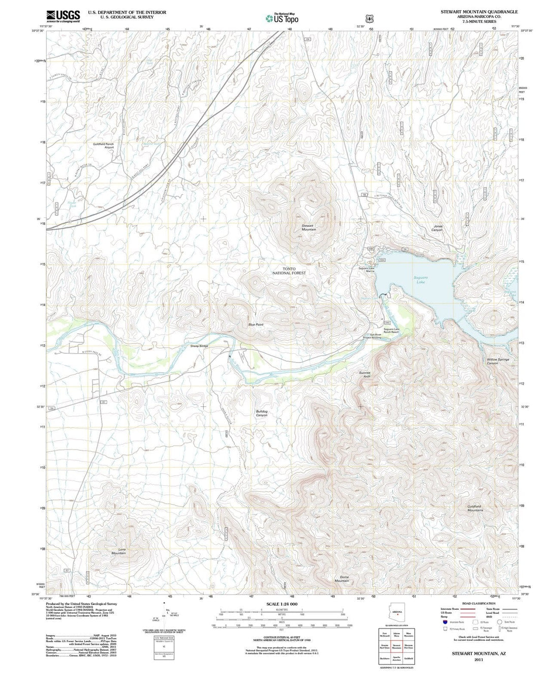 2011 Stewart Mountain, AZ - Arizona - USGS Topographic Map