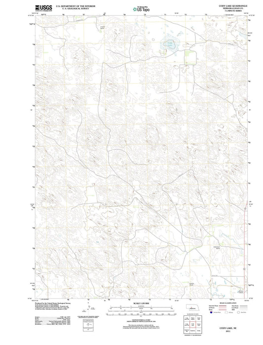 2011 Cody Lake, NE - Nebraska - USGS Topographic Map