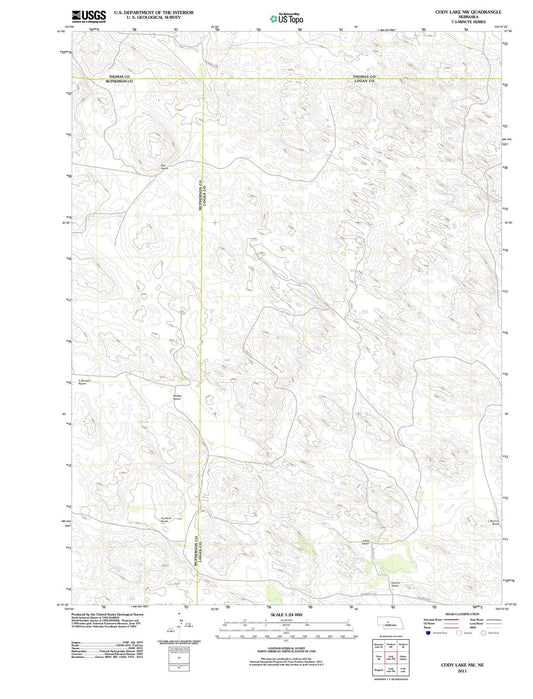 2011 Cody Lake, NE - Nebraska - USGS Topographic Map v2
