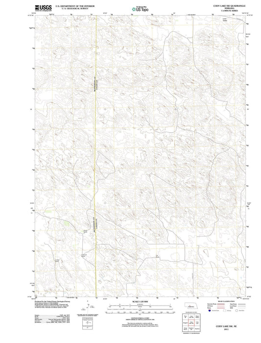 2011 Cody Lake, NE - Nebraska - USGS Topographic Map v3