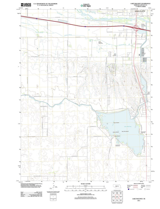 2011 Lake Maloney, NE - Nebraska - USGS Topographic Map