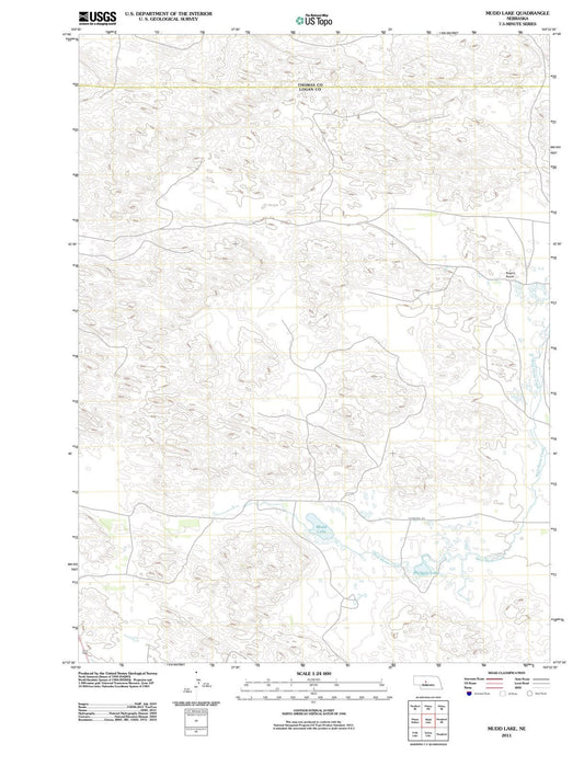 2011 Mudd Lake, NE - Nebraska - USGS Topographic Map