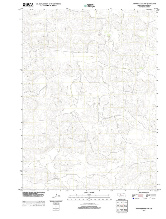 2011 Shimmins Lake, NE - Nebraska - USGS Topographic Map v3