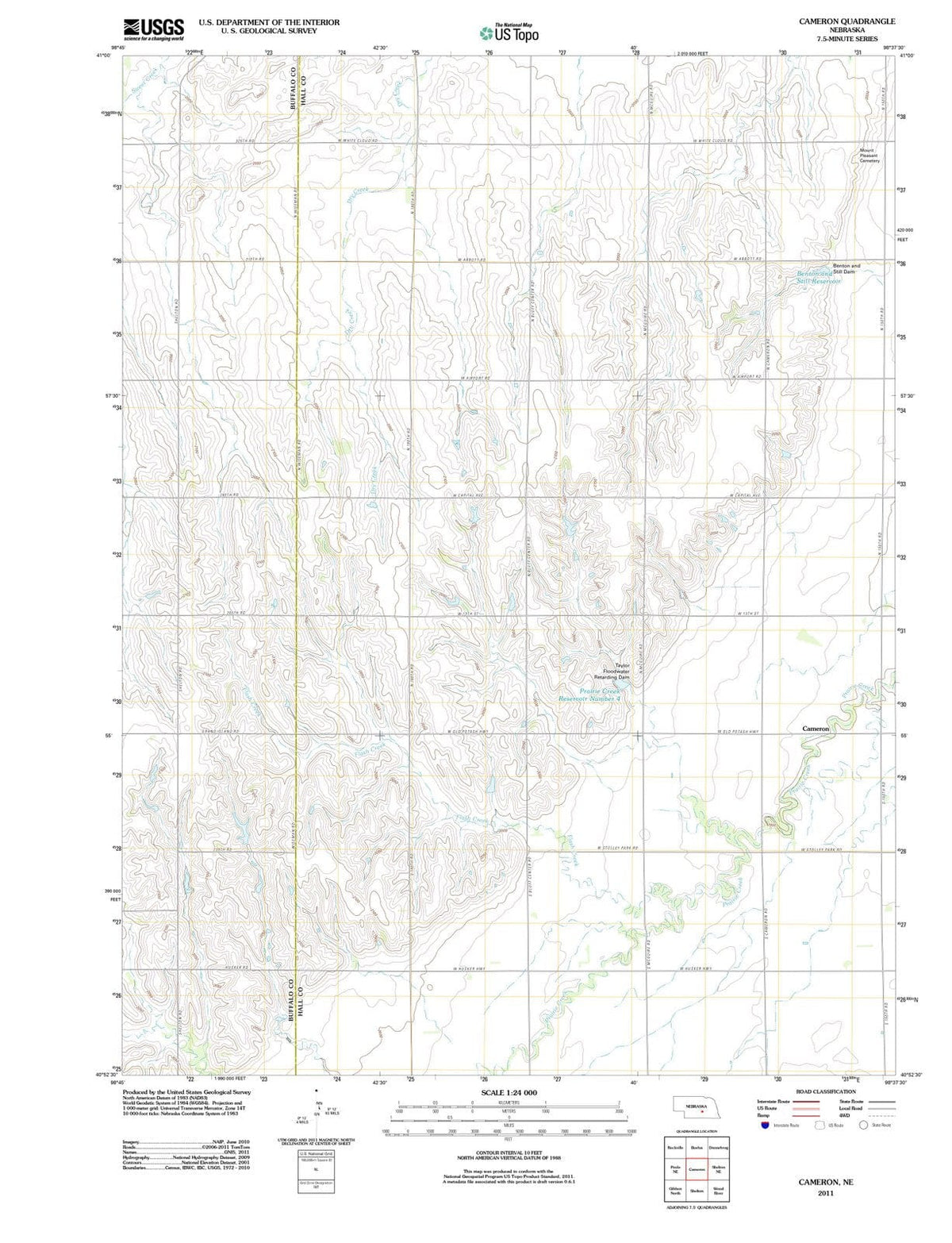 2011 Cameron, NE - Nebraska - USGS Topographic Map