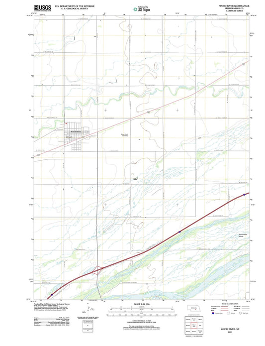2011 Wood River, NE - Nebraska - USGS Topographic Map