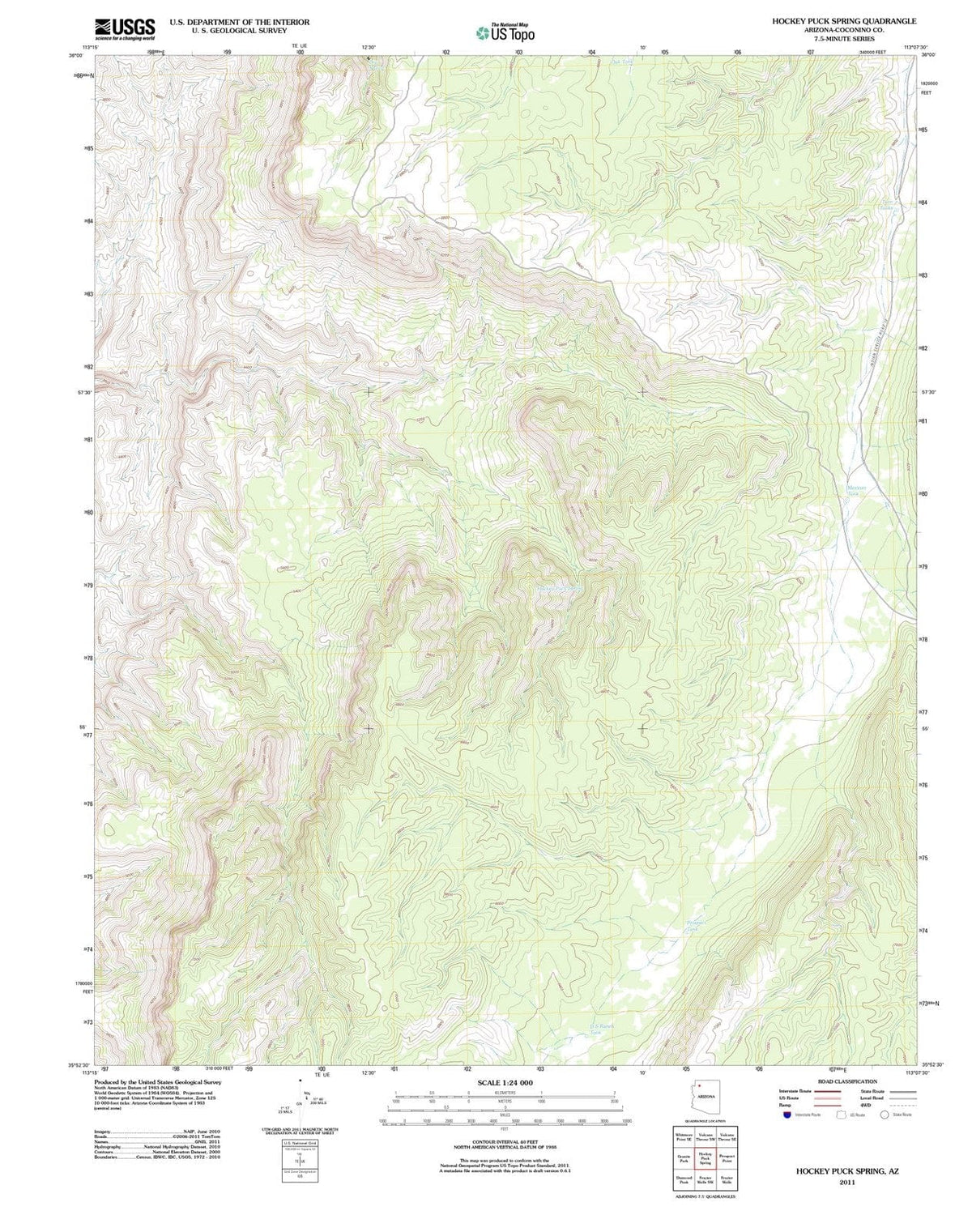 2011 Hockey Puck Spring, AZ - Arizona - USGS Topographic Map