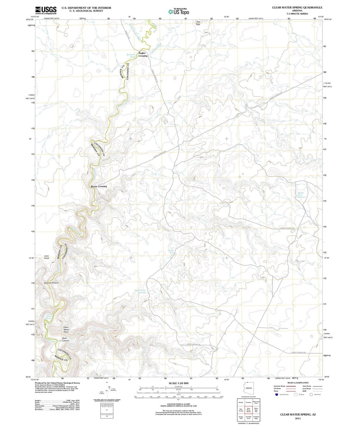 2011 Clear Water Spring, AZ - Arizona - USGS Topographic Map