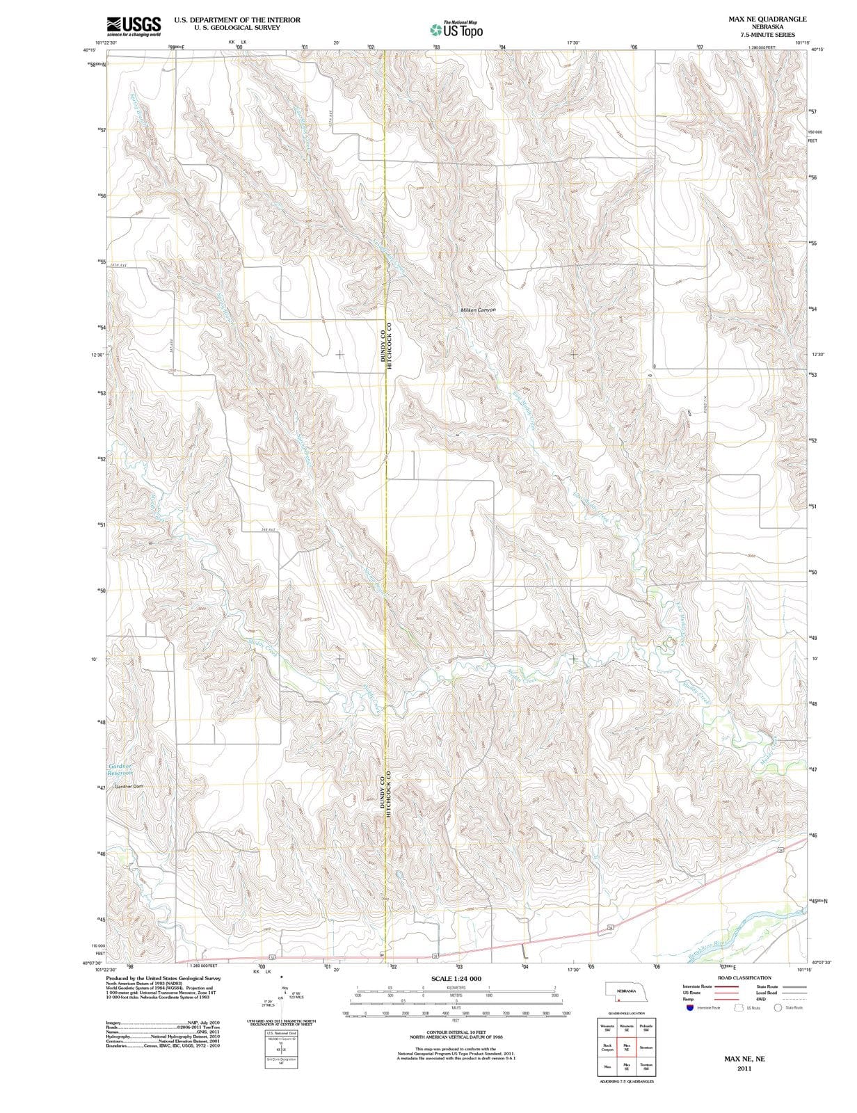 2011 Max, NE - Nebraska - USGS Topographic Map