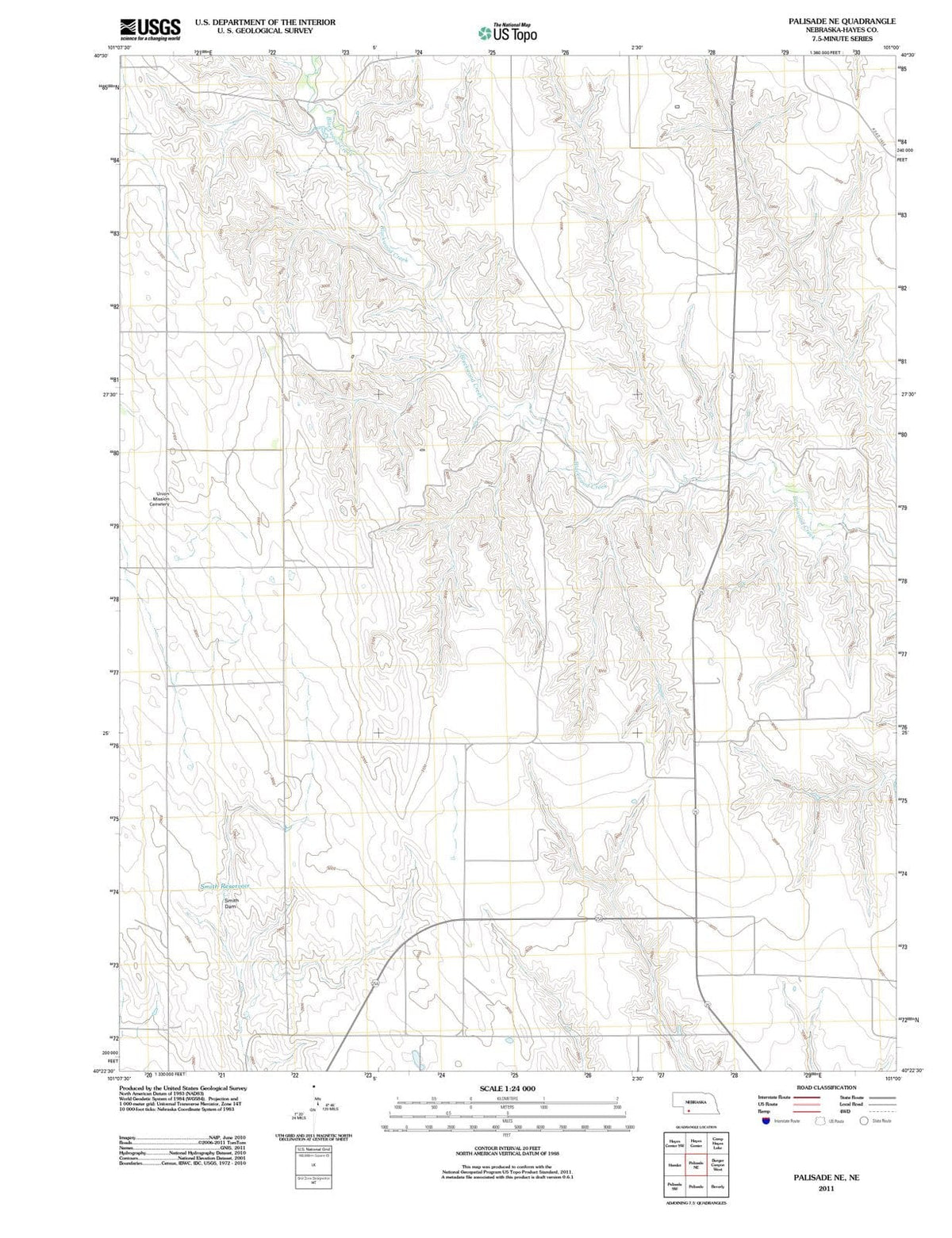 2011 Palisade, NE - Nebraska - USGS Topographic Map