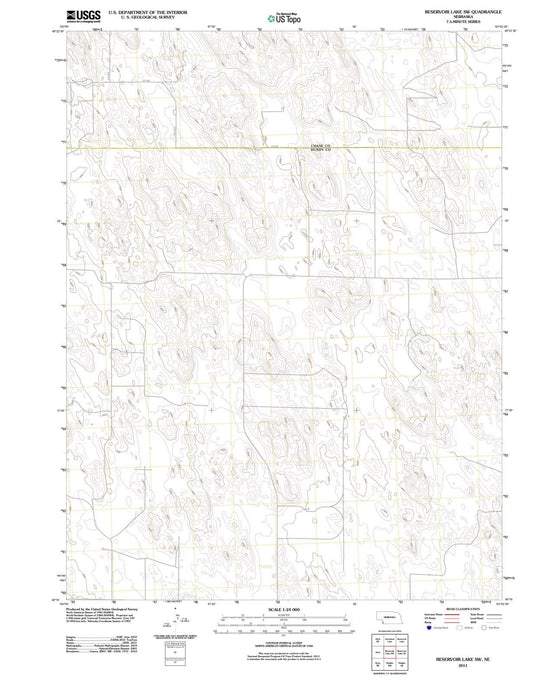 2011 Reservoir Lake, NE - Nebraska - USGS Topographic Map v2