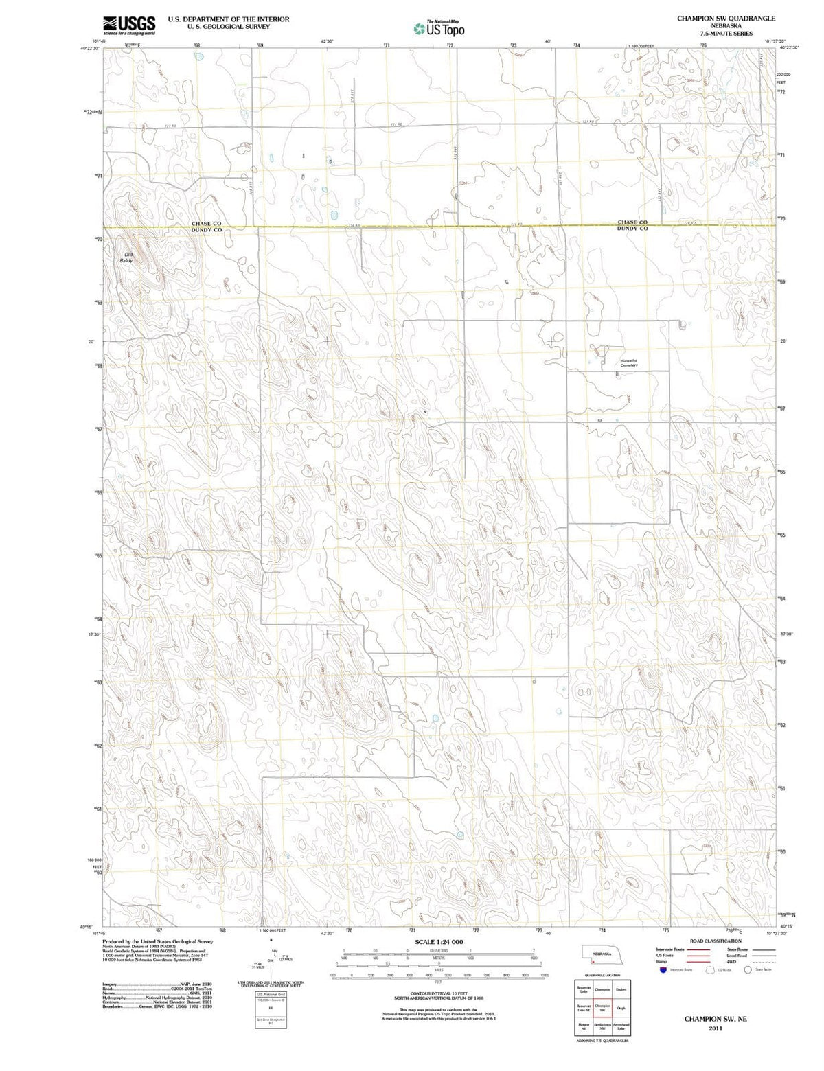 2011 Champion, NE - Nebraska - USGS Topographic Map v2
