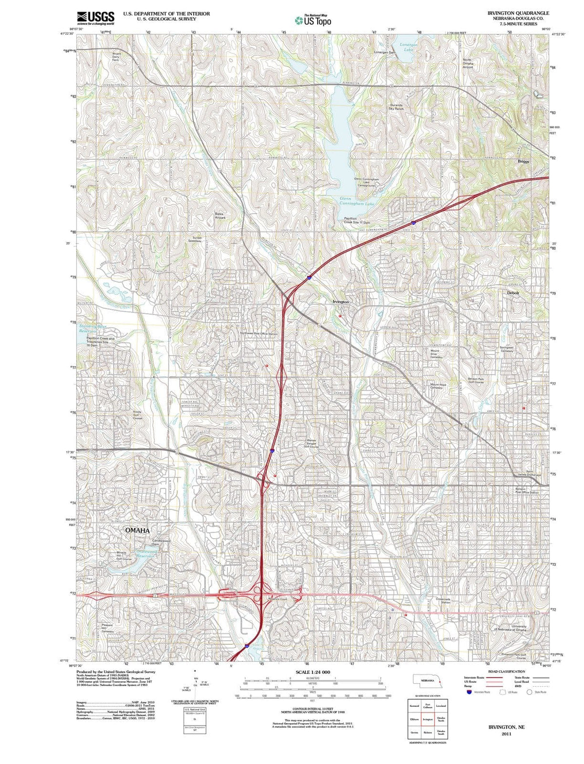 2011 Irvington, NE - Nebraska - USGS Topographic Map