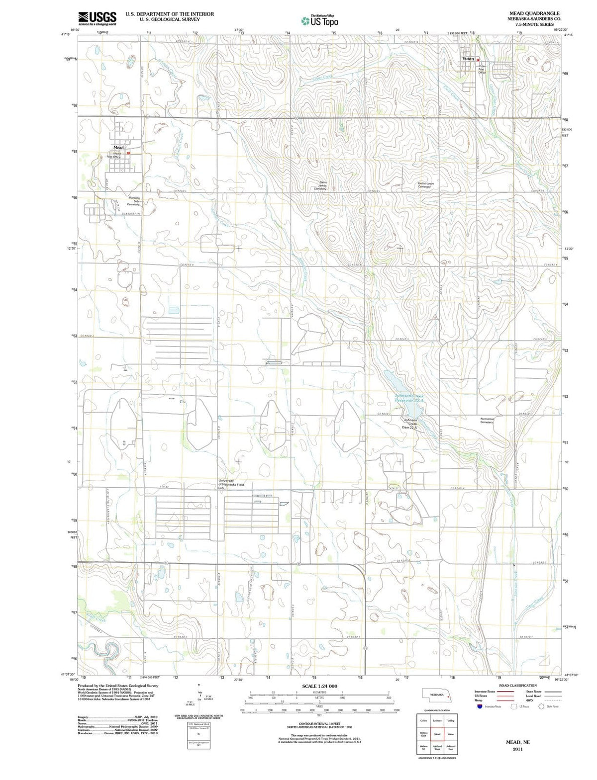 2011 Mead, NE - Nebraska - USGS Topographic Map