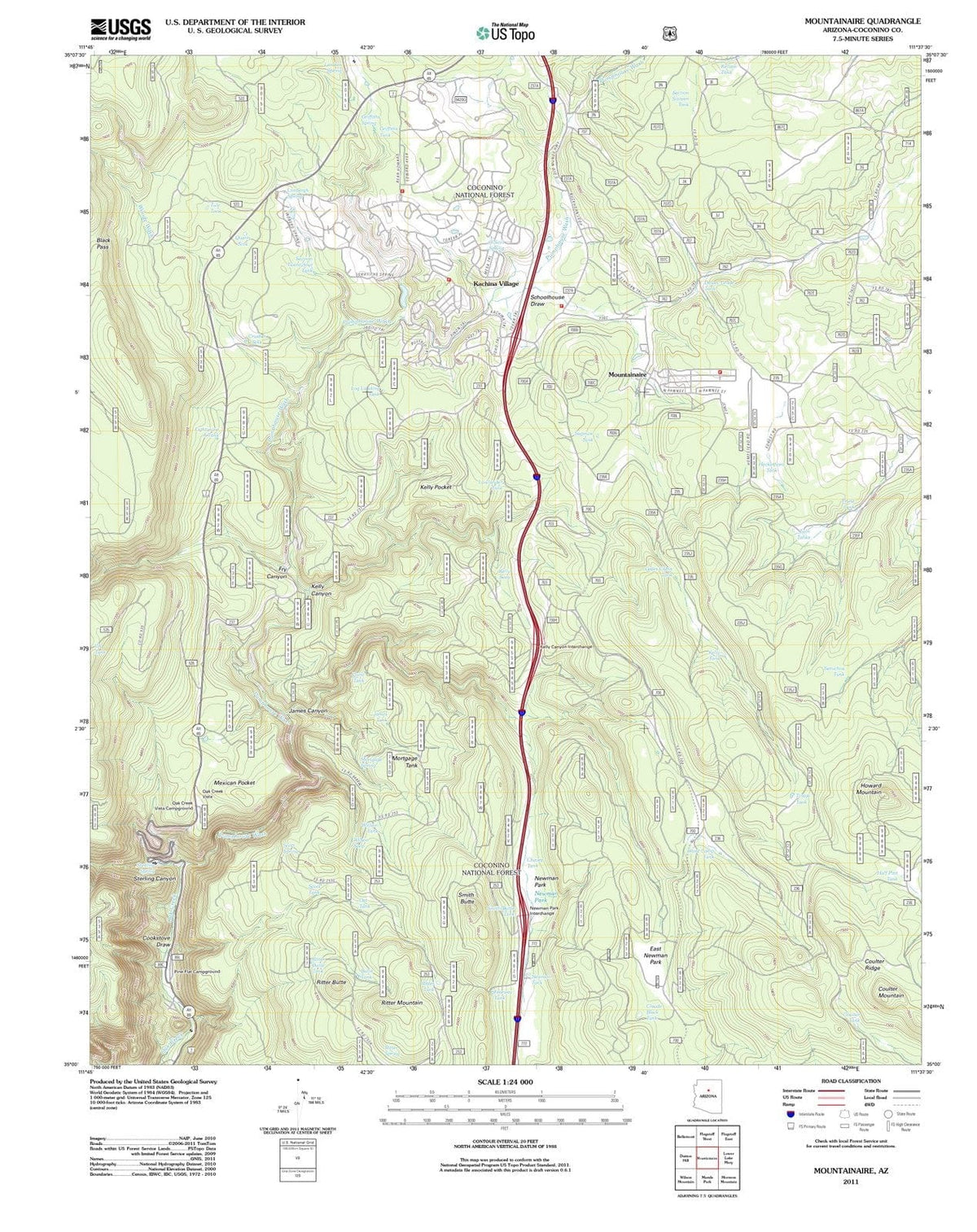 2011 Mountainaire, AZ - Arizona - USGS Topographic Map