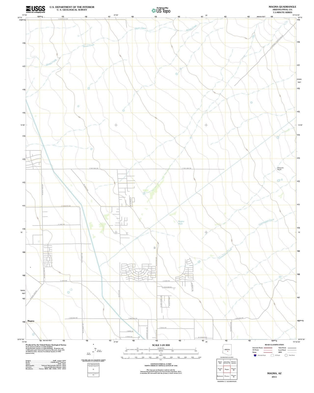 2011 Magma, AZ - Arizona - USGS Topographic Map