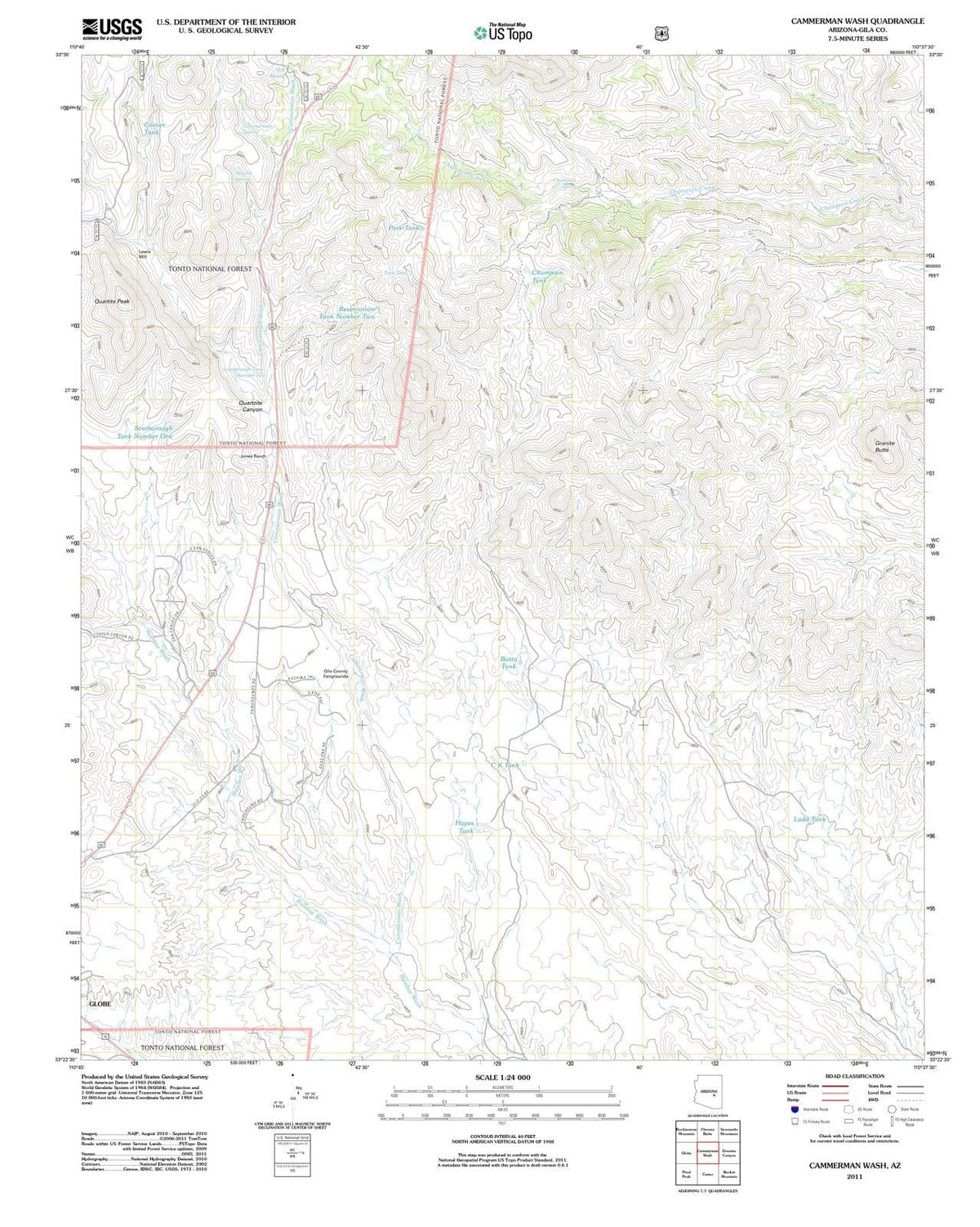2011 Cammerman Wash, AZ - Arizona - USGS Topographic Map