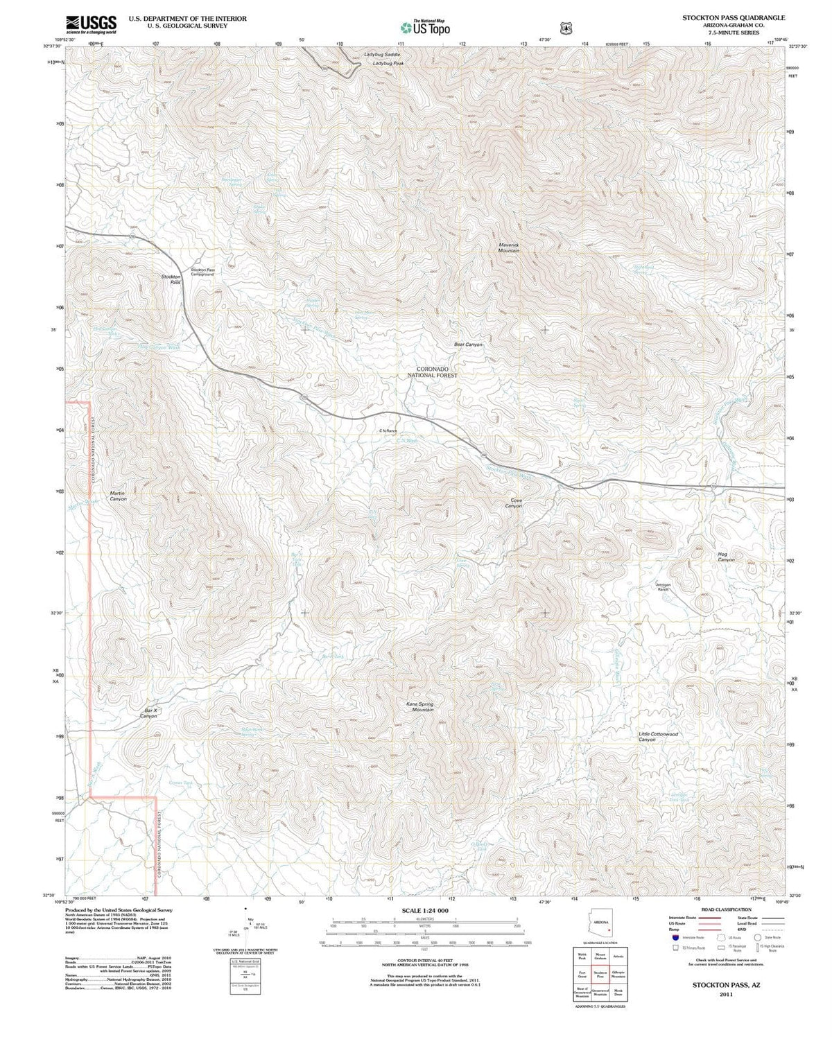 2011 Stockton Pass, AZ - Arizona - USGS Topographic Map