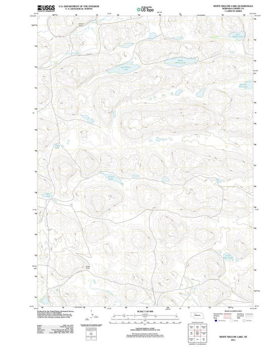 2011 White Willow Lake, NE - Nebraska - USGS Topographic Map