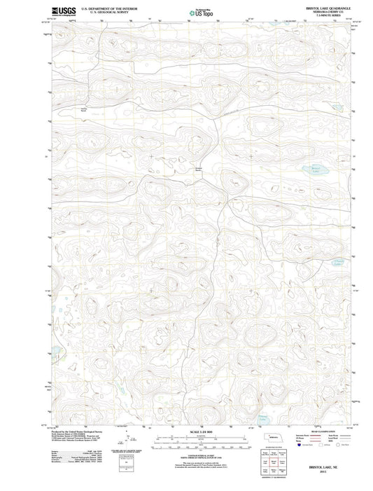 2011 Bristol Lake, NE - Nebraska - USGS Topographic Map