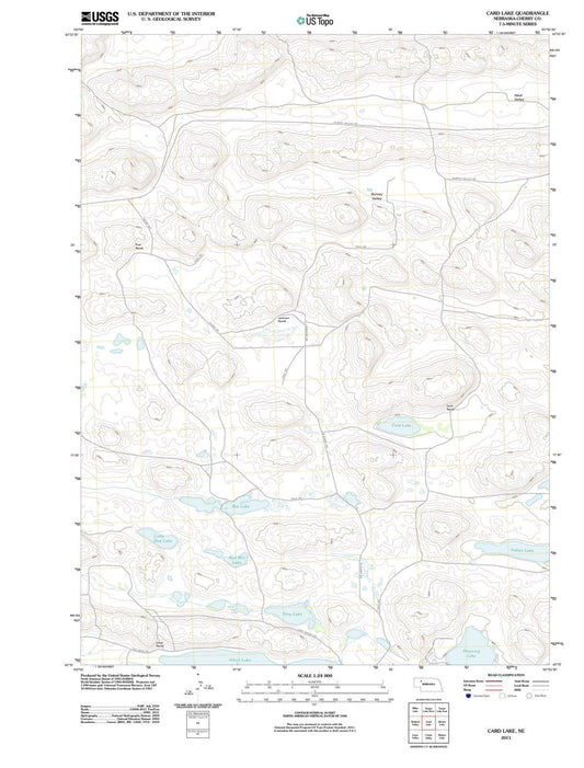 2011 Card Lake, NE - Nebraska - USGS Topographic Map