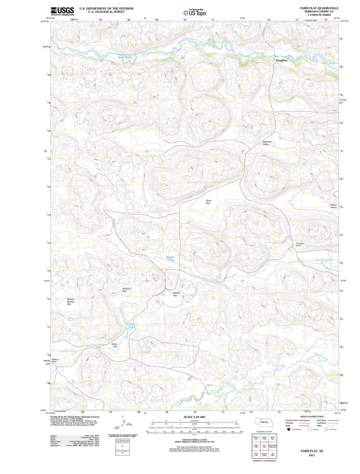 2011 Farm Flat, NE - Nebraska - USGS Topographic Map