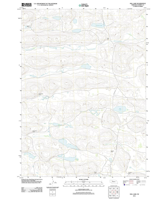 2011 Hill Lake, NE - Nebraska - USGS Topographic Map