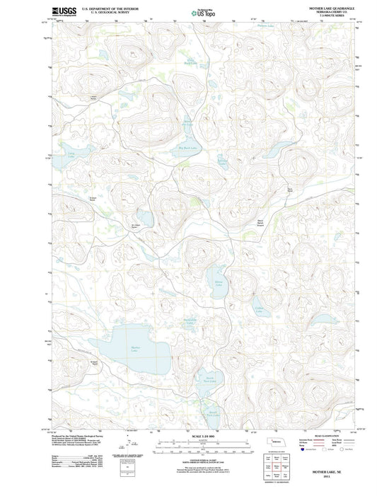 2011 Mother Lake, NE - Nebraska - USGS Topographic Map